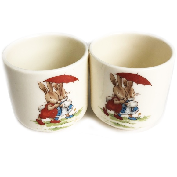 Royal Dalton Bunnykins Egg Cups Set of 2 Vintage - Picture 2 of 5